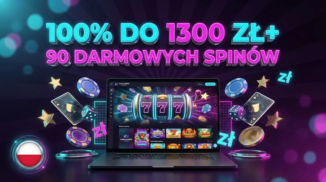 100% DO 1300 ZŁ+ 90 DARMOWYCH SPINÓW